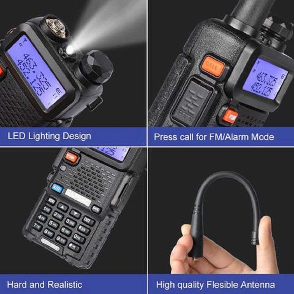 Baofeng UV-5R Two-way Wireless Intercom 1800mAh Lithium-ion Battery Black One Pack