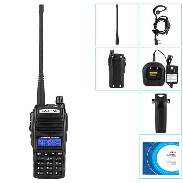 US Standard UV-82 5W 2000mAh Analog Walkie Talkie Split Charging