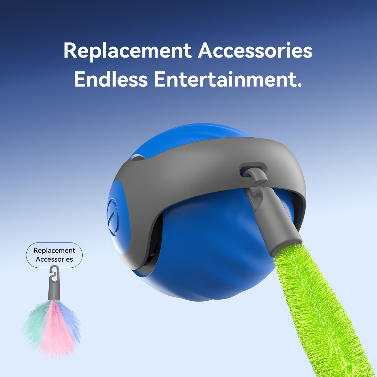 2025 Smart Interactive Cat Ball,Type-C Rechargeable Interactive Cats Toy,Automatic Cat Teaser Toy
