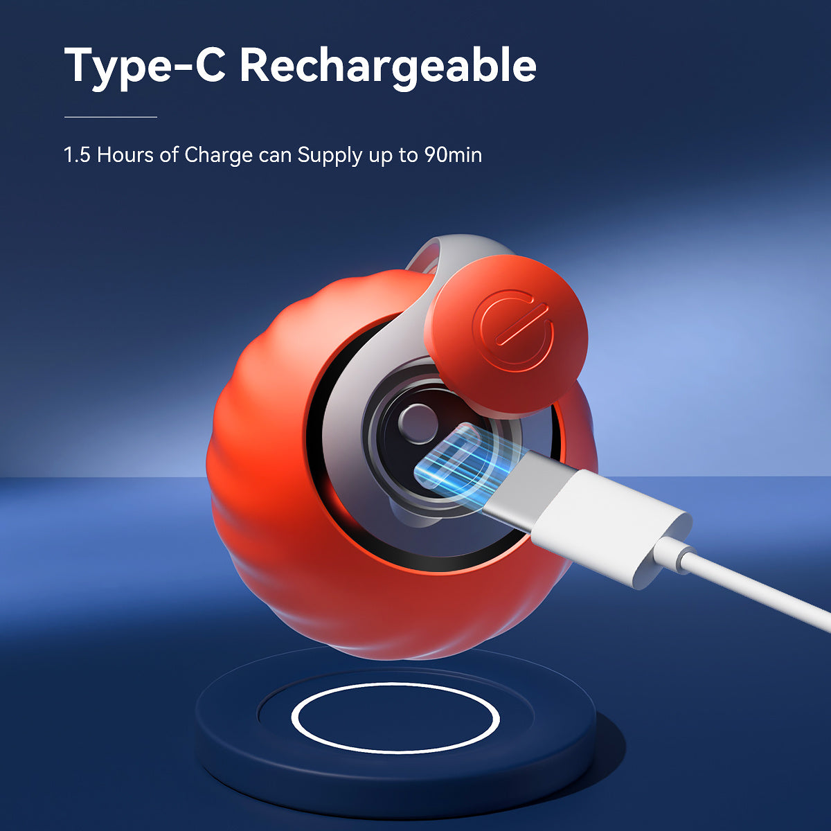 2025 Smart Interactive Cat Ball,Type-C Rechargeable Interactive Cats Toy,Automatic Cat Teaser Toy
