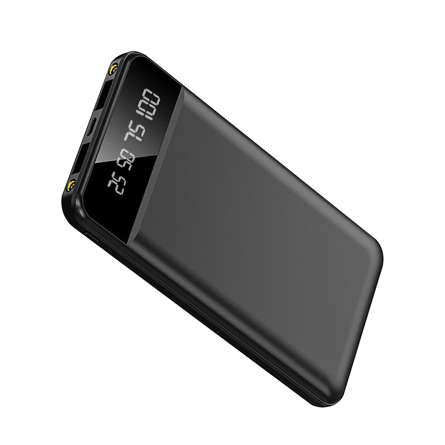 1Pc 10000mAh Power Bank Portable Ultra Slim Charger External Battery Pack With 2 USB Output Ports Charging Cable LED Flashlight Compatible With IOSPhone 15 And More