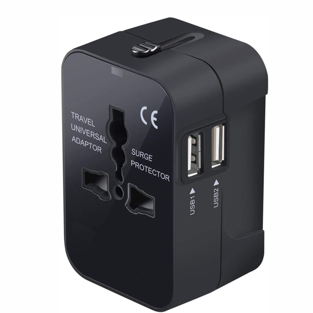 Travel Adapter With USB C, Universal All In One Worldwide Travel Adapter Power Converters Wall Charger AC Power Plug Adapter USB Type C Charging For USA EU UK AUS