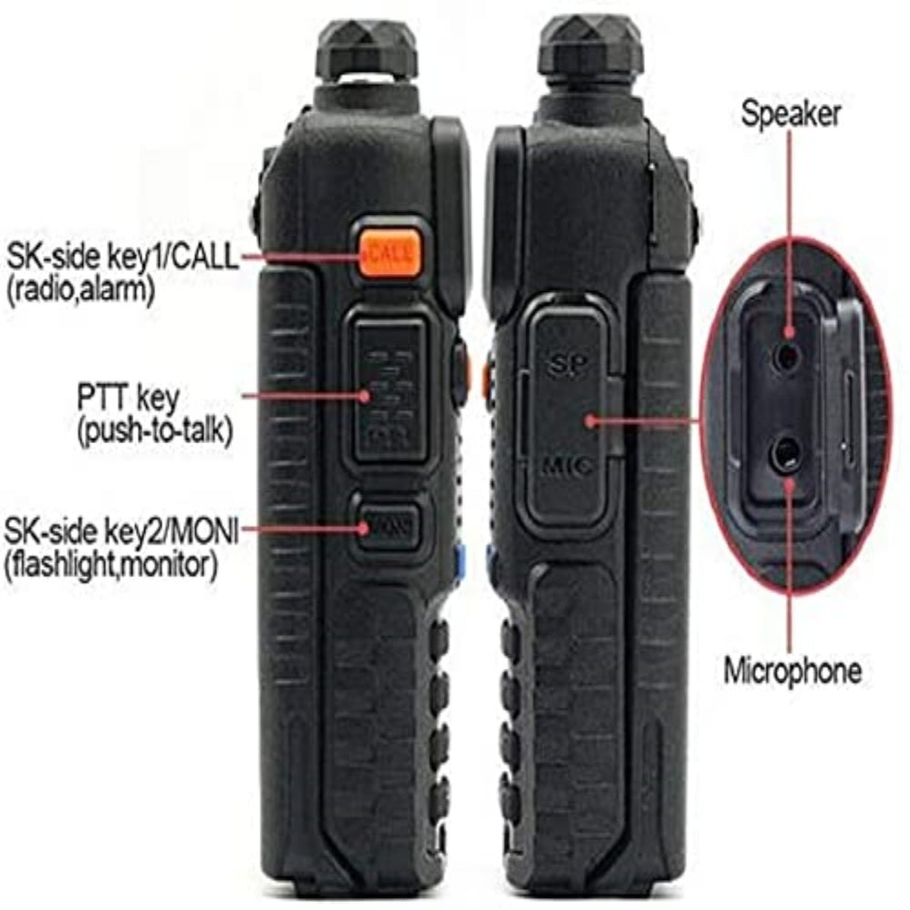 Baofeng UV-5R Two-way Wireless Intercom 1800mAh Lithium-ion Battery Black One Pack